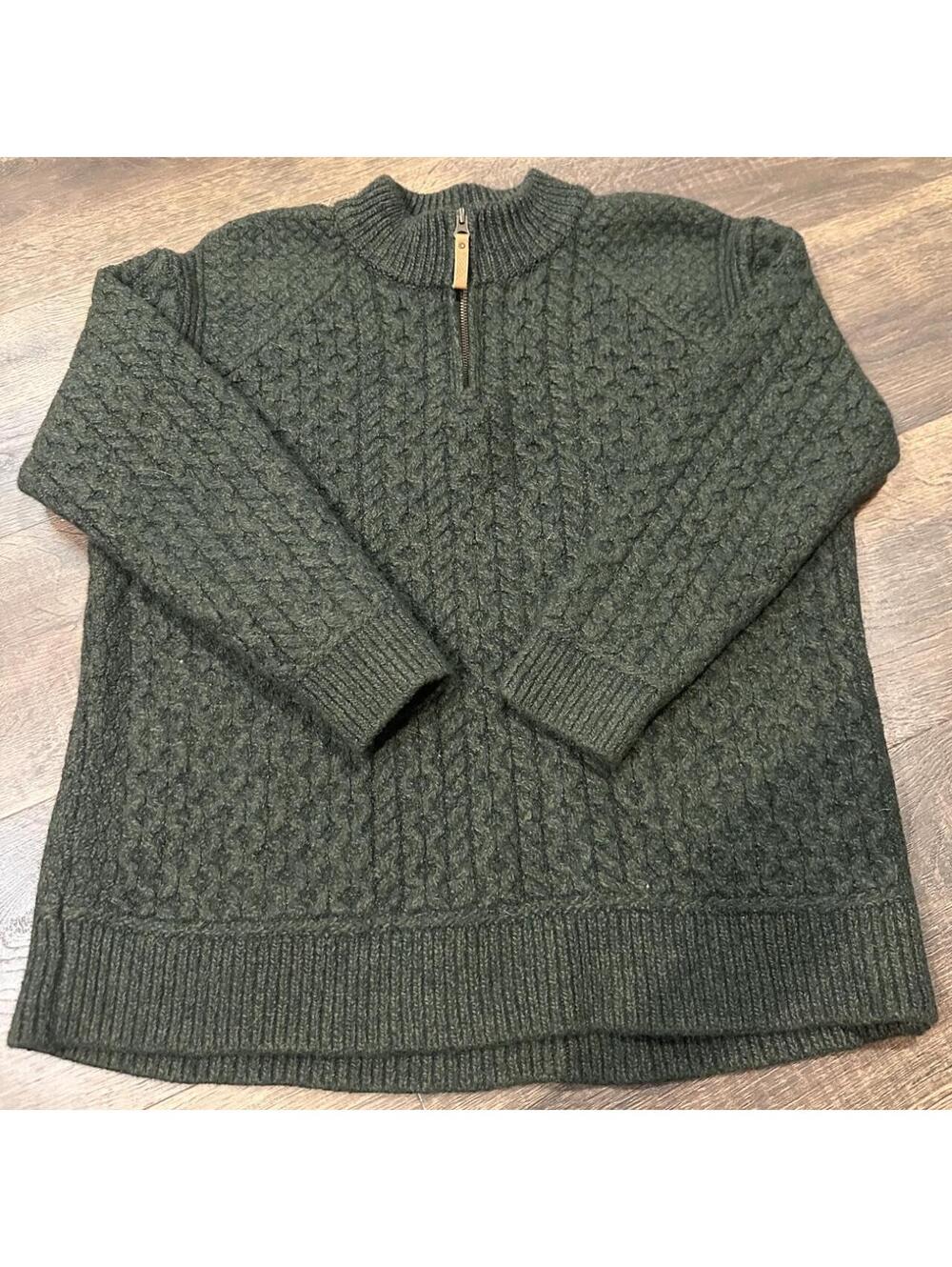 Men's Green and Khaki Jumper